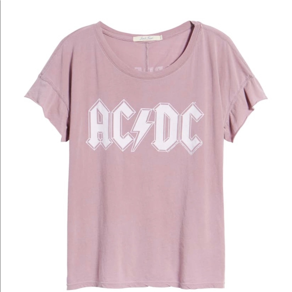 Junk Food Los Angeles Distressed AC/DC Tee Sz S